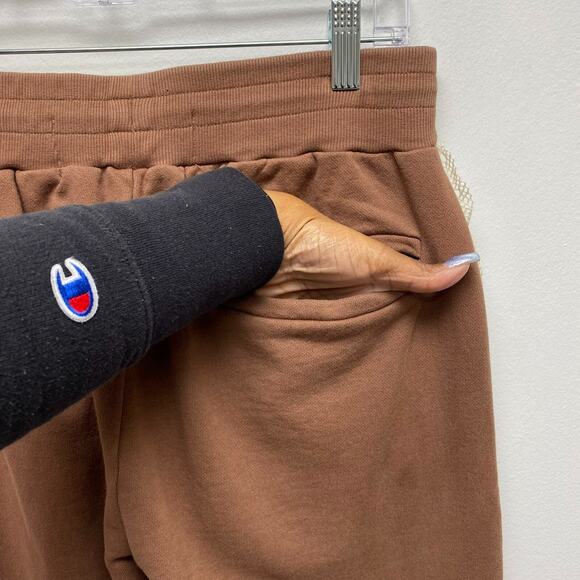 Tanner Fletcher Genderless Brown Lace Trim Pullover Hoodie & Jogger Set S $640 - Picture 11 of 16